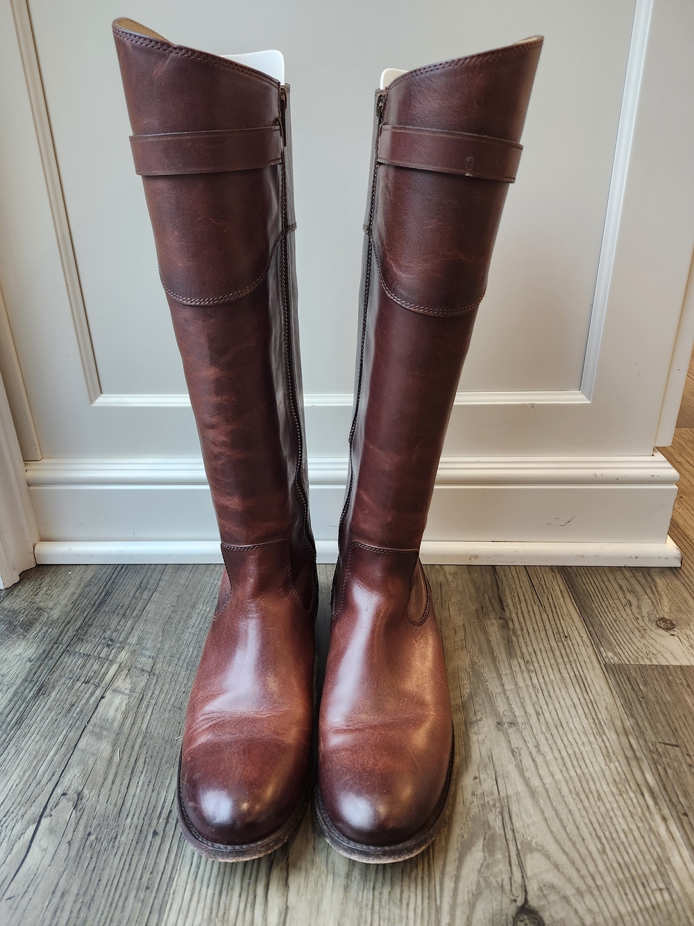 Frye Molly Button Tall Boots 9 Redwood Leather Riding Equestrian - Picture 7 of 11